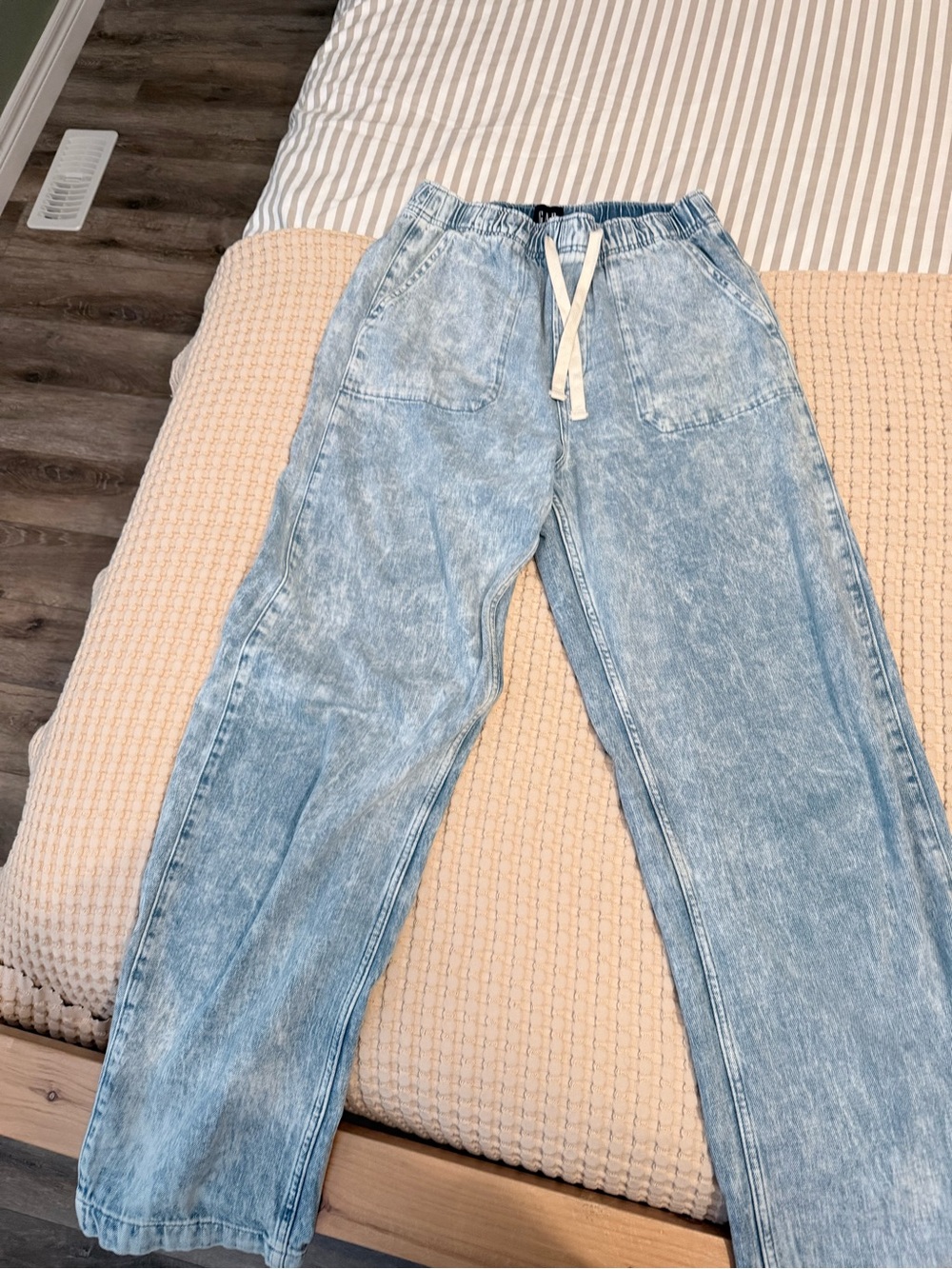 GAP Light Blue Acid Wash Wide Leg Jeans